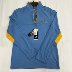 Los Angeles Chargers NFL team apparel quarter-zip pullover in powder blue